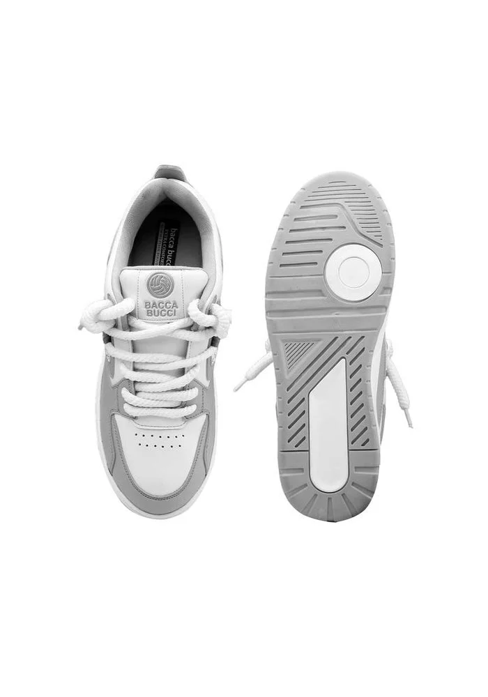 Bacca Bucci Grey Stride Eclipse Low-Top Flat-Sole Sneakers for Men | Best Price UAE